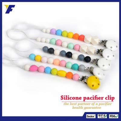 Custom Food Safe Silicone Teething Pacifier Clip Chain